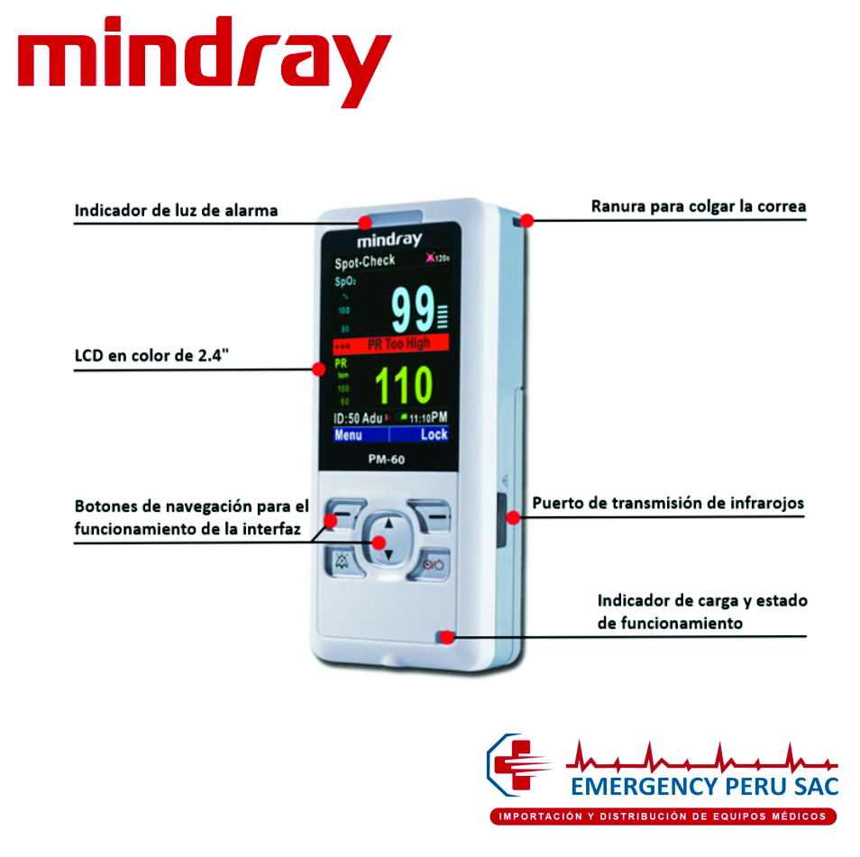 PULSIOXIMETRO PORTATIL MINDRAY PM60