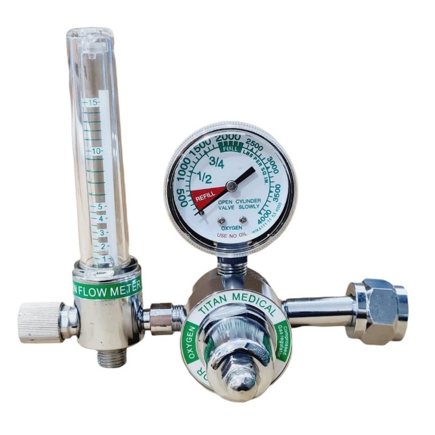 REGULADOR DE OXIGENO CGA-540 CON FLUJOMETRO 0-15 LPM TITAN MEDICAL