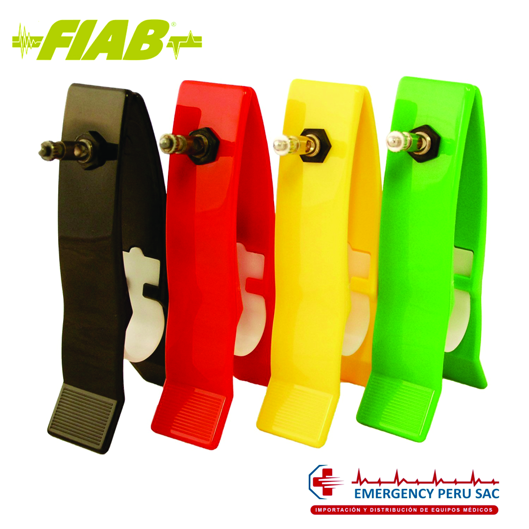 ELECTRODOS DE ECG TIPO PINZA POR CUATRO PIEZAS PEDIATRICO FIAB