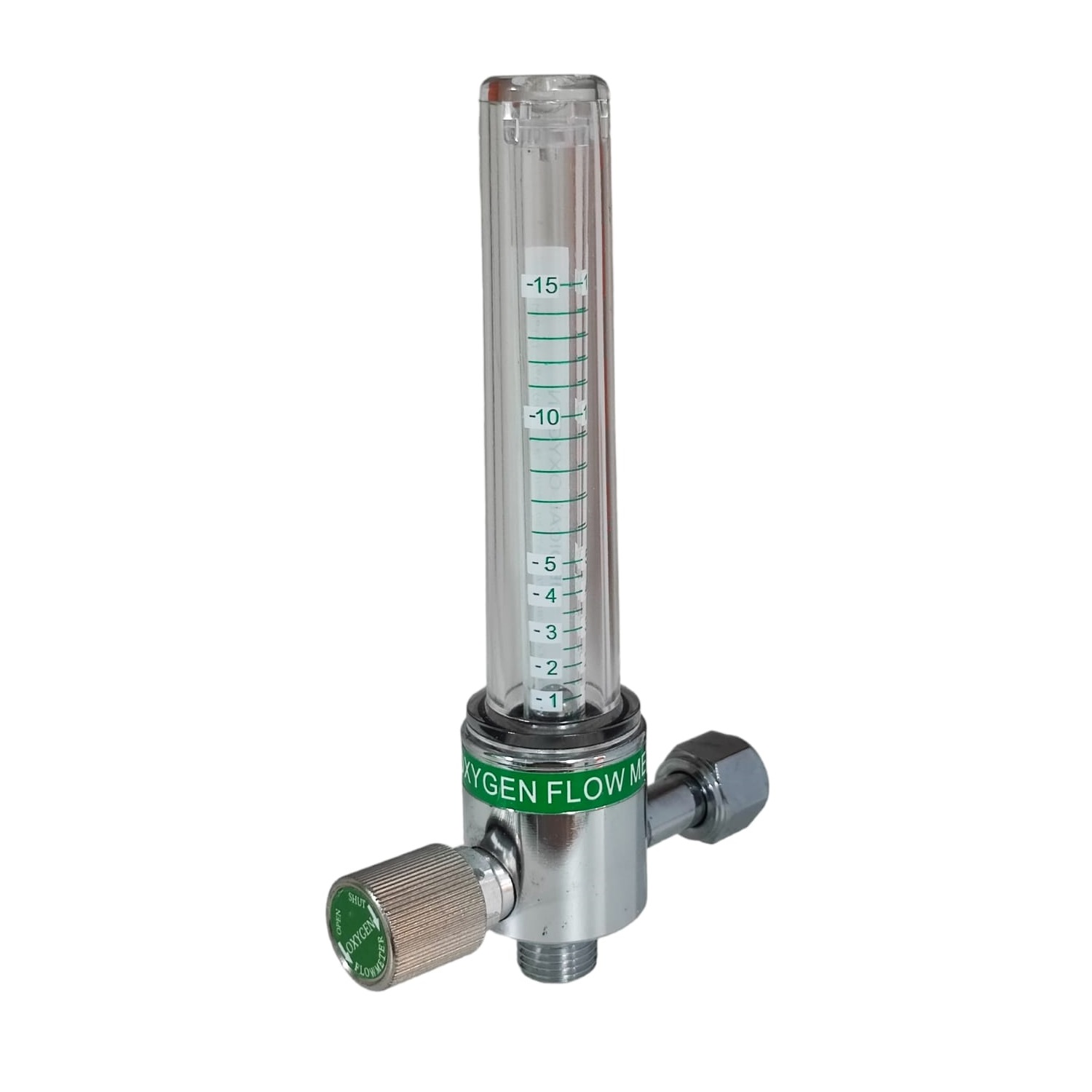 FLUJOMETRO DE OXIGENO 0-15 LPM ZEHEN PERILLA METAL