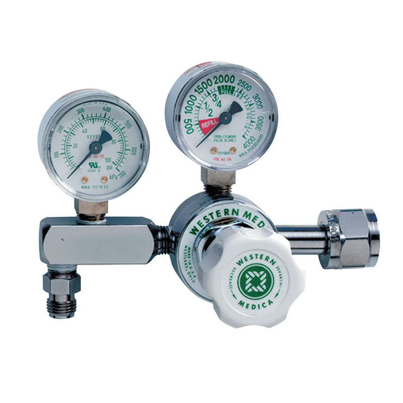 REGULADOR DE OXIGENO DE DOS RELOJES 0-200 PSI CGA-540 WESTERN MEDICA