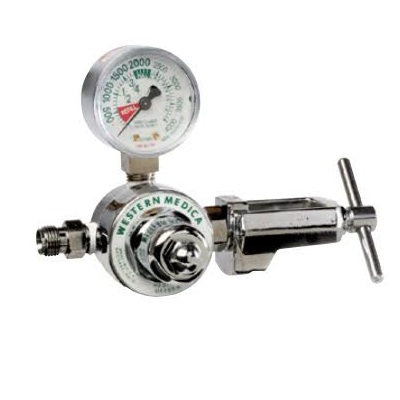 REGULADOR DE OXIGENO PRESETEADO A 50 PSI CGA-870 SALIDA 180° WESTERN MEDICA