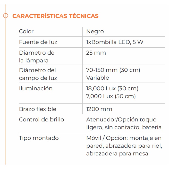 LAMPARA CUELLO DE GANSO PARA EXPLORACION MEDICA KS-Q5