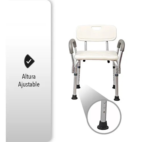 SILLA PARA DUCHA CON BRAZOS AJUSTABLES